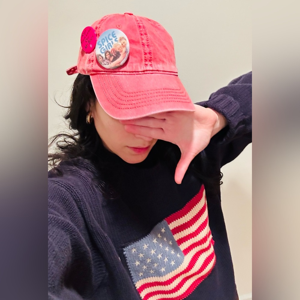 Light Red Cap with Pins